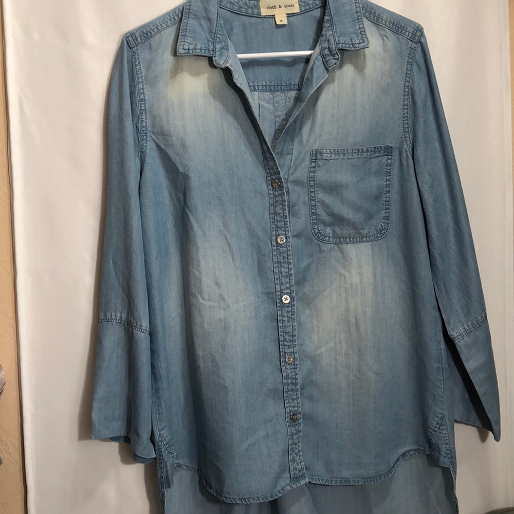 EUC Denim leggings shirt. Cloth & Stone by Anthro.